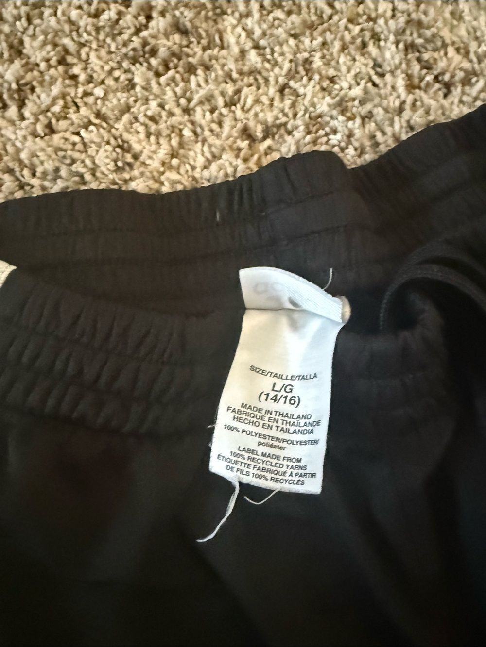 adidas Black Athletic Shorts with White Stripes - Picture 2 of 3